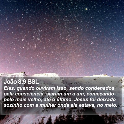 João 8:9 BSL Bible Verse Image