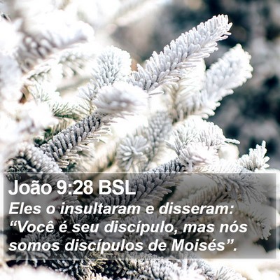 João 9:28 BSL Bible Verse Image