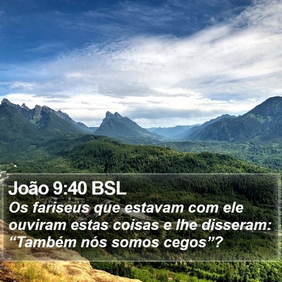 João 9:40 BSL Bible Verse Image