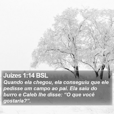 Juízes 1:14 BSL Bible Verse Image