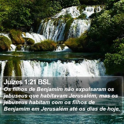 Juízes 1:21 BSL Bible Verse Image