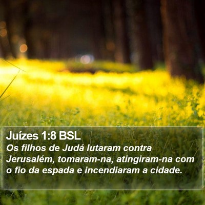 Juízes 1:8 BSL Bible Verse Image