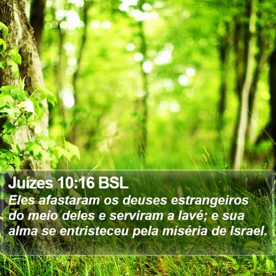 Juízes 10:16 BSL Bible Verse Image