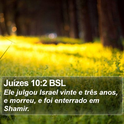 Juízes 10:2 BSL Bible Verse Image