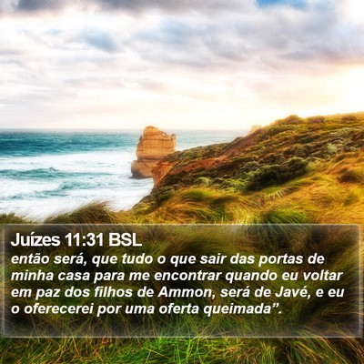 Juízes 11:31 BSL Bible Verse Image