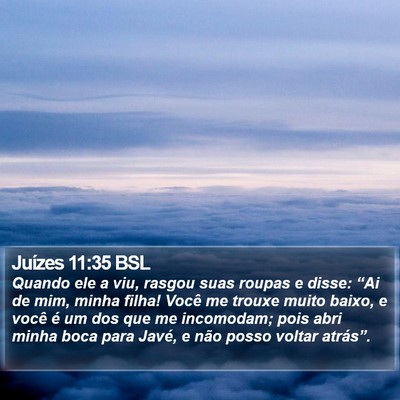 Juízes 11:35 BSL Bible Verse Image