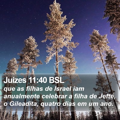 Juízes 11:40 BSL Bible Verse Image