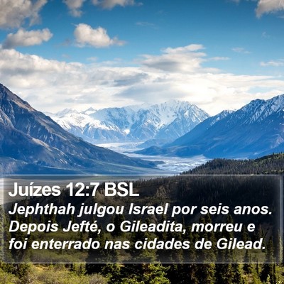 Juízes 12:7 BSL Bible Verse Image