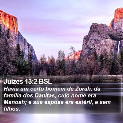 Juízes 13:2 BSL Bible Verse Image
