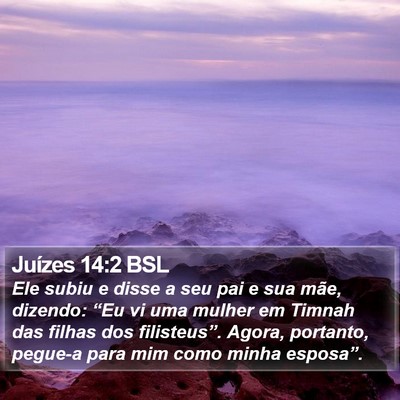 Juízes 14:2 BSL Bible Verse Image
