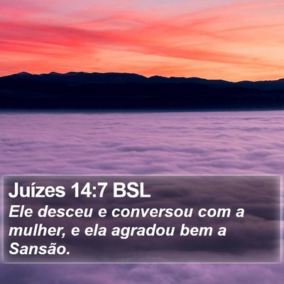 Juízes 14:7 BSL Bible Verse Image