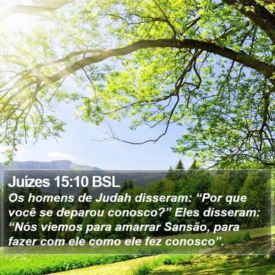 Juízes 15:10 BSL Bible Verse Image