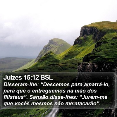 Juízes 15:12 BSL Bible Verse Image