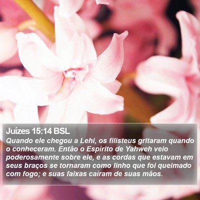 Juízes 15:14 BSL Bible Verse Image