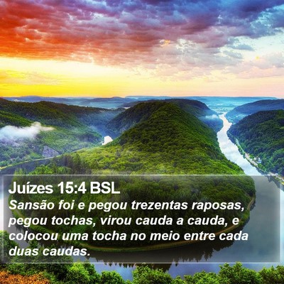 Juízes 15:4 BSL Bible Verse Image