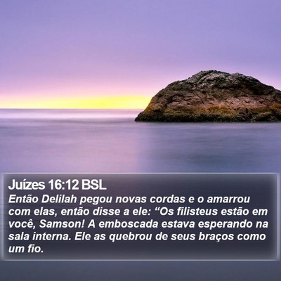 Juízes 16:12 BSL Bible Verse Image