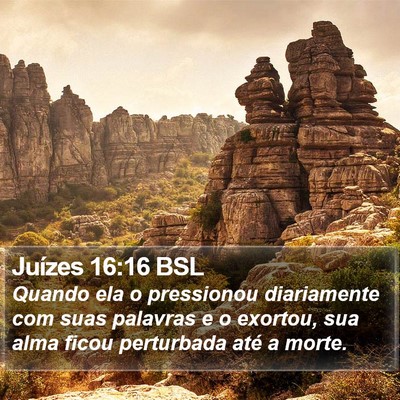 Juízes 16:16 BSL Bible Verse Image