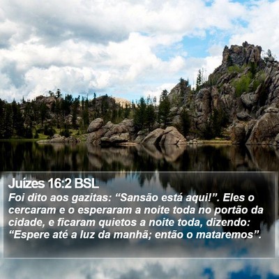 Juízes 16:2 BSL Bible Verse Image