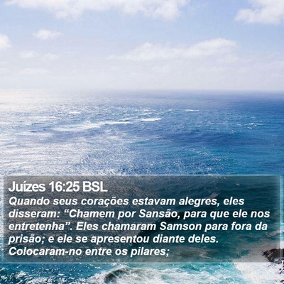Juízes 16:25 BSL Bible Verse Image