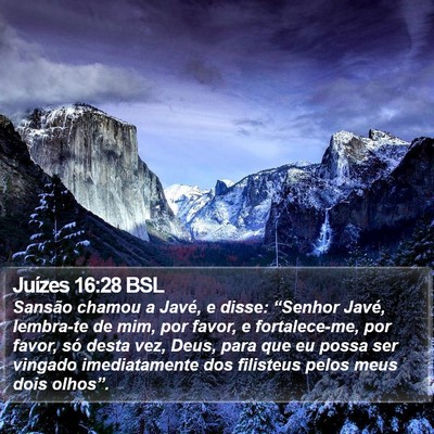 Juízes 16:28 BSL Bible Verse Image