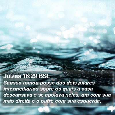Juízes 16:29 BSL Bible Verse Image