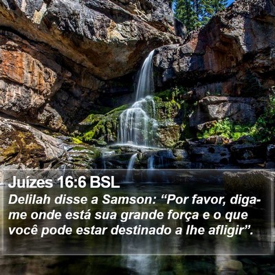 Juízes 16:6 BSL Bible Verse Image