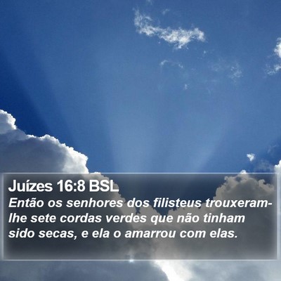 Juízes 16:8 BSL Bible Verse Image