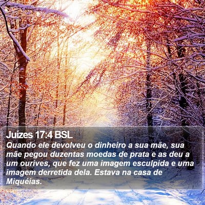 Juízes 17:4 BSL Bible Verse Image