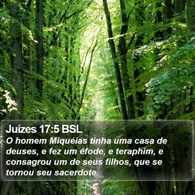 Juízes 17:5 BSL Bible Verse Image