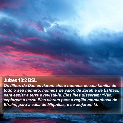 Juízes 18:2 BSL Bible Verse Image