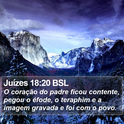 Juízes 18:20 BSL Bible Verse Image