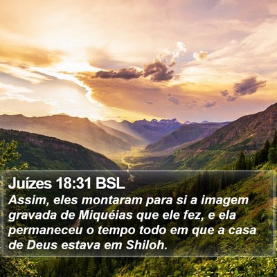 Juízes 18:31 BSL Bible Verse Image