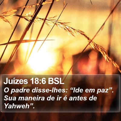 Juízes 18:6 BSL Bible Verse Image