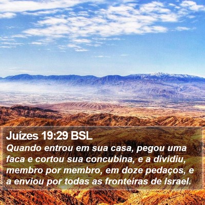 Juízes 19:29 BSL Bible Verse Image