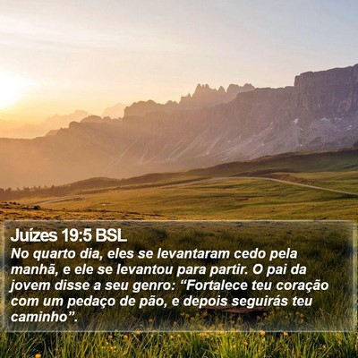 Juízes 19:5 BSL Bible Verse Image