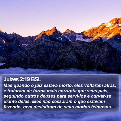 Juízes 2:19 BSL Bible Verse Image