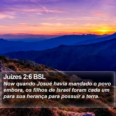 Juízes 2:6 BSL Bible Verse Image