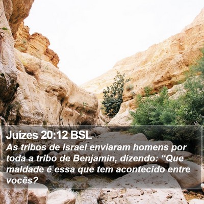 Juízes 20:12 BSL Bible Verse Image