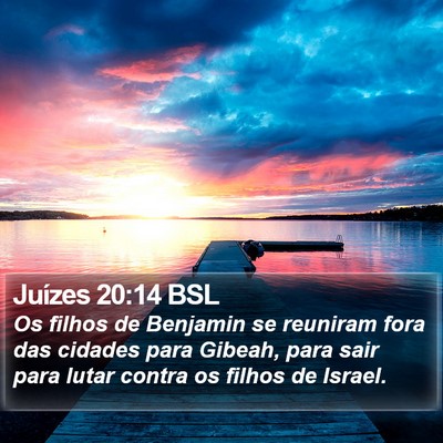Juízes 20:14 BSL Bible Verse Image