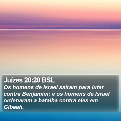 Juízes 20:20 BSL Bible Verse Image