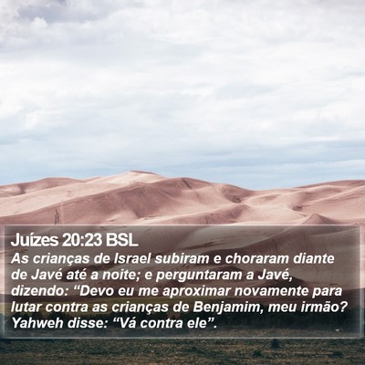 Juízes 20:23 BSL Bible Verse Image