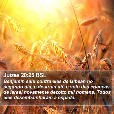 Juízes 20:25 BSL Bible Verse Image