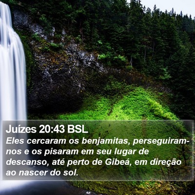 Juízes 20:43 BSL Bible Verse Image