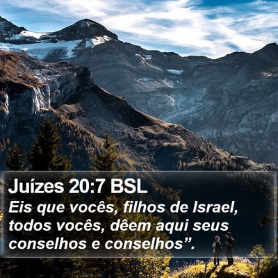 Juízes 20:7 BSL Bible Verse Image