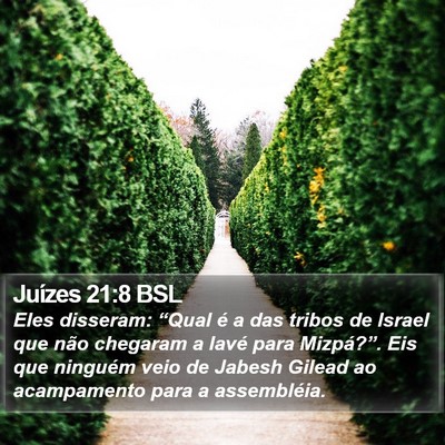 Juízes 21:8 BSL Bible Verse Image