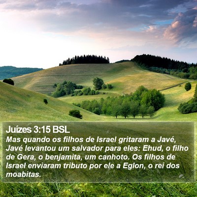 Juízes 3:15 BSL Bible Verse Image