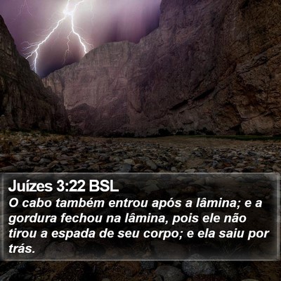 Juízes 3:22 BSL Bible Verse Image