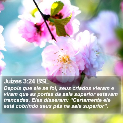Juízes 3:24 BSL Bible Verse Image