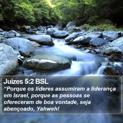 Juízes 5:2 BSL Bible Verse Image