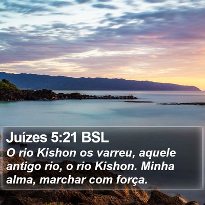 Juízes 5:21 BSL Bible Verse Image